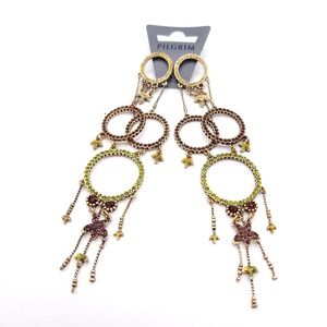 Pilgrim Swarovski Chandelier Earrings 5.5in